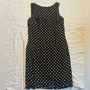 S.L. Fashions Black Polka Dot Dress